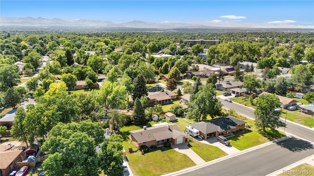 7135 S Sherman St, Centennial, CO 80122 - aerial perspective of suburban area with a mountain backdrop