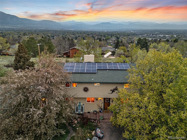 1069 Crestmoor Dr, Boulder, CO 80303 - view from above of property featuring a mountainous background