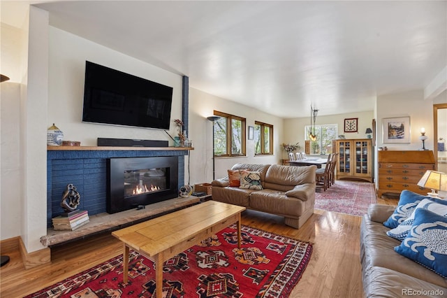 1069 Crestmoor Dr, Boulder, CO 80303 - living room with wood finished floors and a fireplace