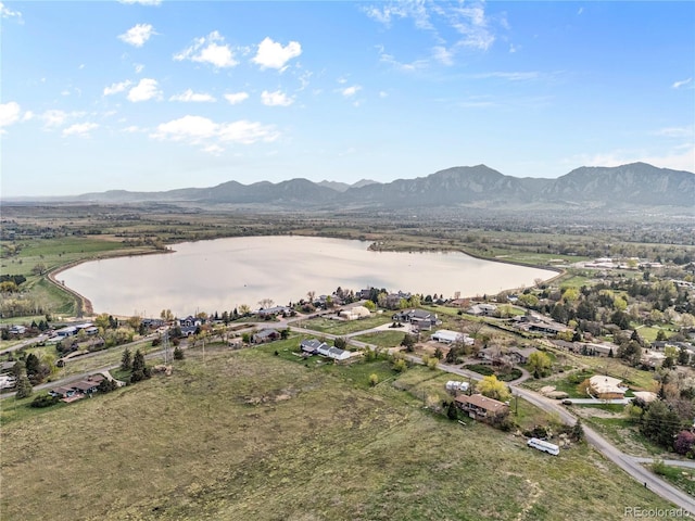 1069 Crestmoor Dr, Boulder, CO 80303 - aerial view of a water and mountain view