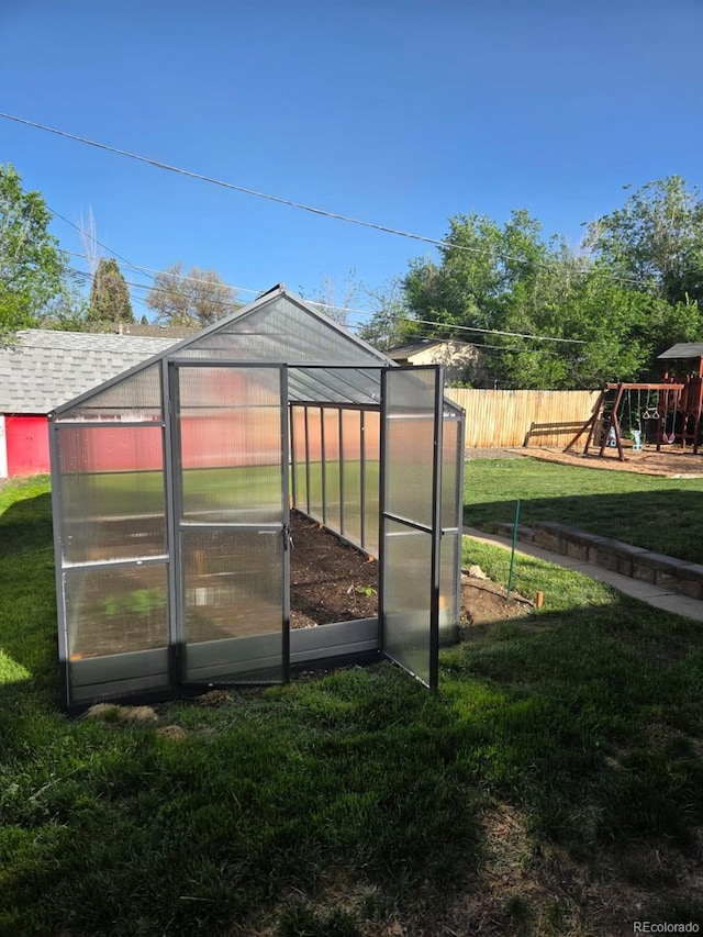 465 Salem St, Aurora, CO 80011 - view of greenhouse with a playground