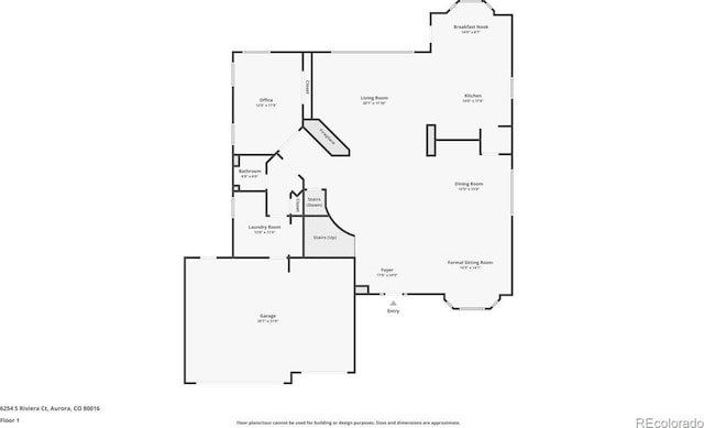 6254 S Riviera Ct, Aurora, CO 80016 - room layout