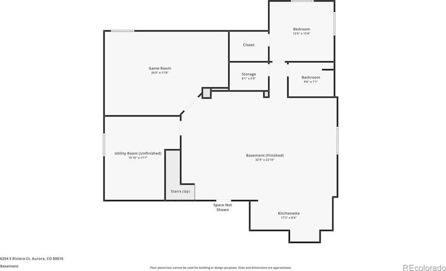 6254 S Riviera Ct, Aurora, CO 80016 - room layout