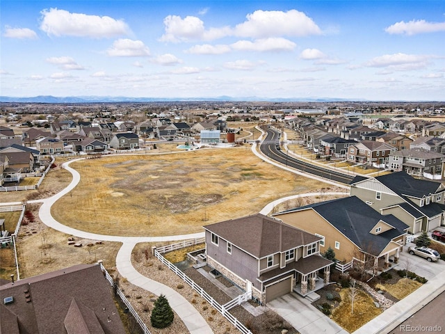drone / aerial view with a residential view