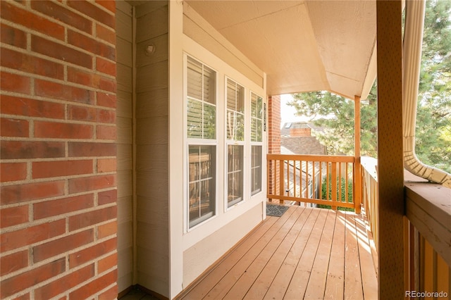 deck with covered porch