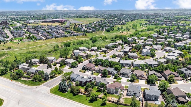 bird's eye view with a residential view