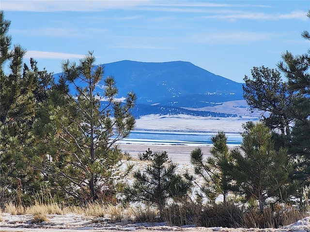 property view of mountains featuring a water view