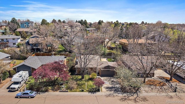 birds eye view of property featuring a residential view