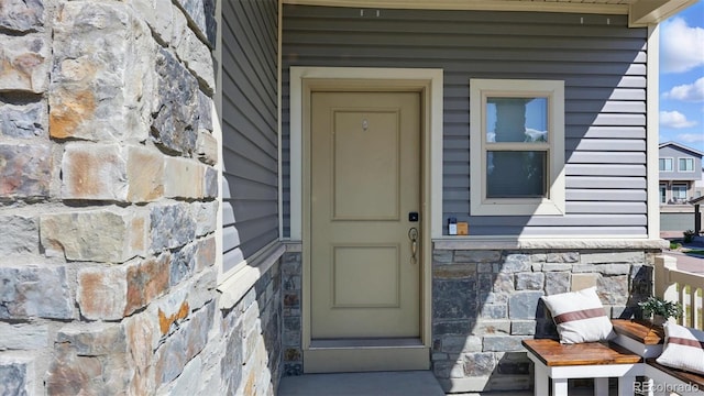 6207 Kildare Dr, Colorado Springs, CO 80927 - view of exterior entry with stone siding