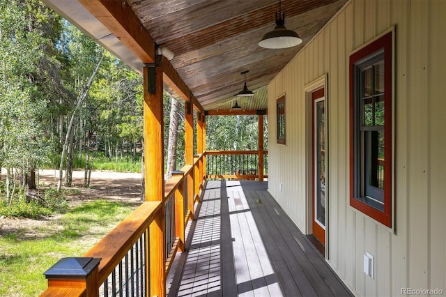 713 Rudi Ln, Golden, CO 80403 - wooden porch with a ceiling fan