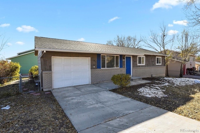 single story home featuring a garage