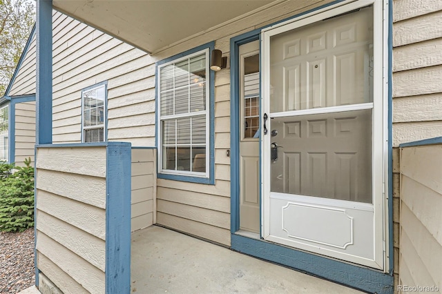 view of exterior entry