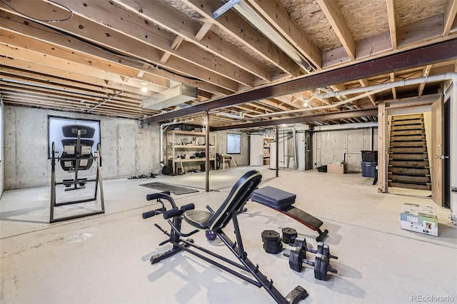 view of exercise area