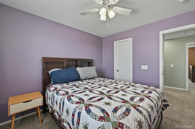 1899 Woodpark Dr, Colorado Springs, CO 80951 - carpeted bedroom featuring ceiling fan and baseboards