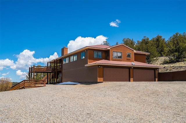 view of front of home with a garage