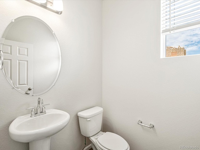 bathroom with toilet and sink