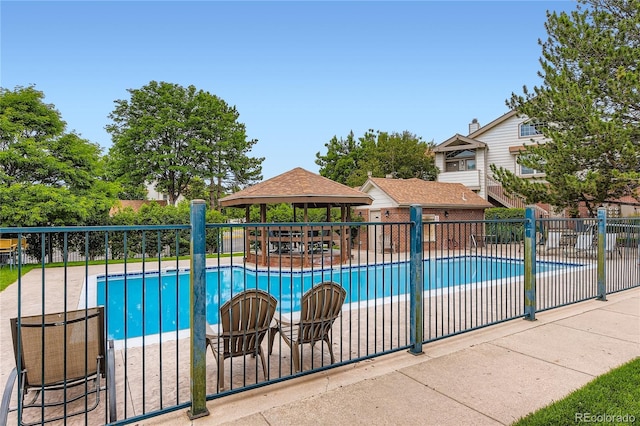 3040 W Prentice Ave Unit B, Littleton, CO 80123 - community pool featuring a gazebo and a patio area