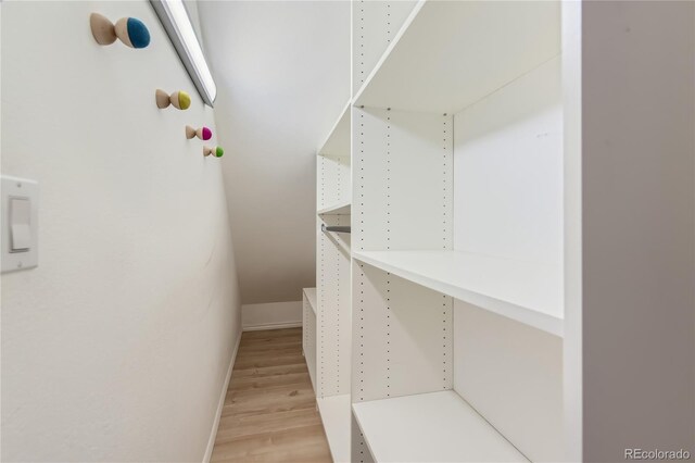 3040 W Prentice Ave Unit B, Littleton, CO 80123 - walk in closet with light wood-style floors