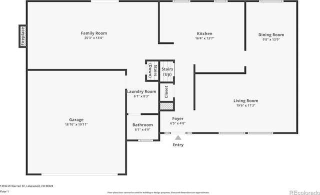 13934 W Warren Dr, Lakewood, CO 80228 - view of room layout