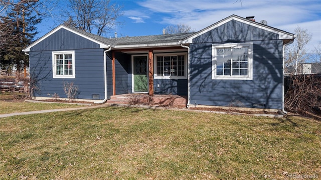 ranch-style house with a front yard