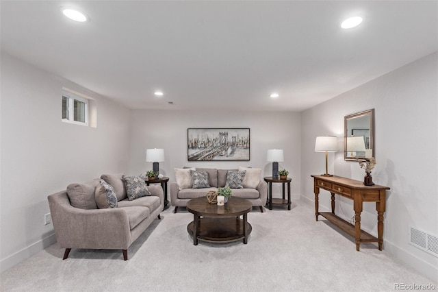 view of carpeted living room