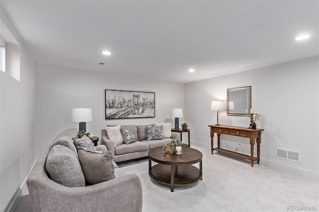 view of carpeted living room