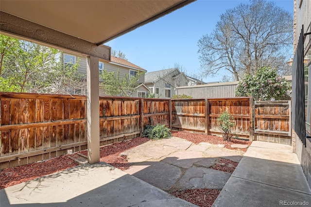 view of patio / terrace featuring a fenced backyard