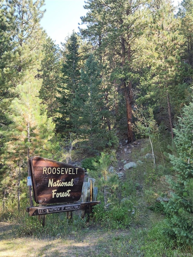 view of community sign