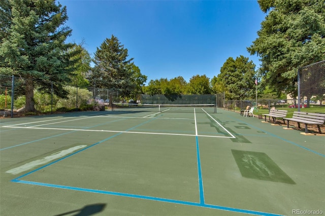 view of sport court