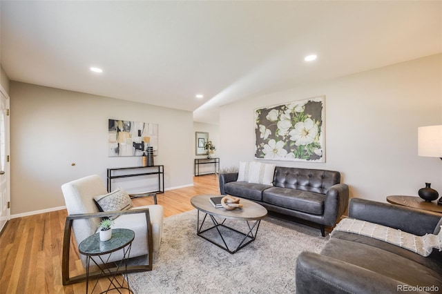 living room featuring hardwood / wood-style flooring