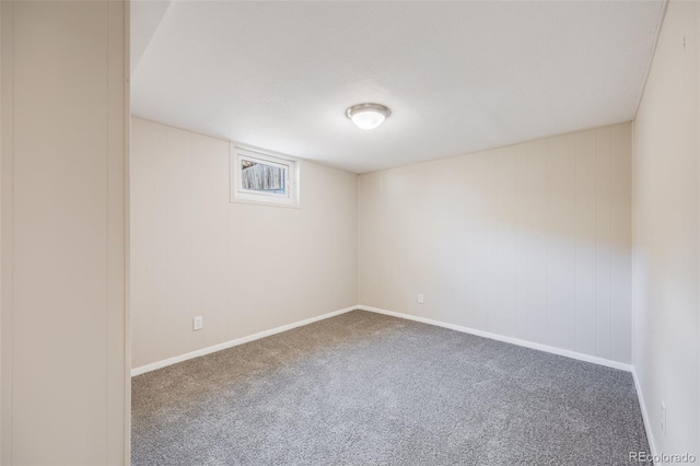 view of carpeted spare room