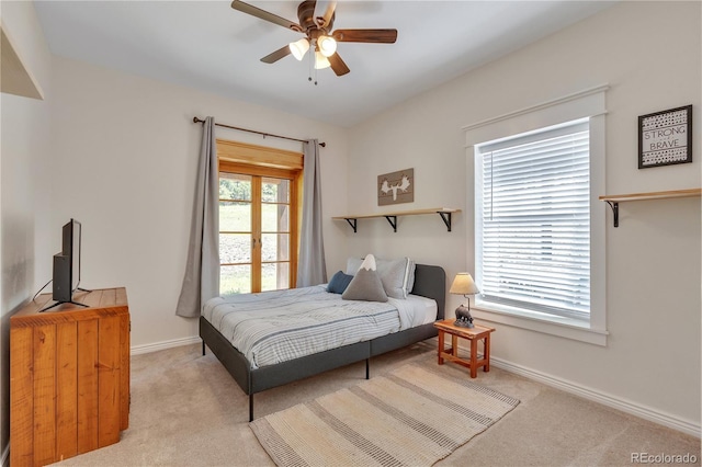 19745 Hopi Pines Grv, Peyton, CO 80831 - carpeted bedroom with baseboards and ceiling fan