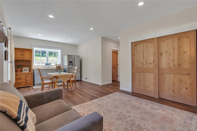 19745 Hopi Pines Grv, Peyton, CO 80831 - living area with wood finished floors and recessed lighting