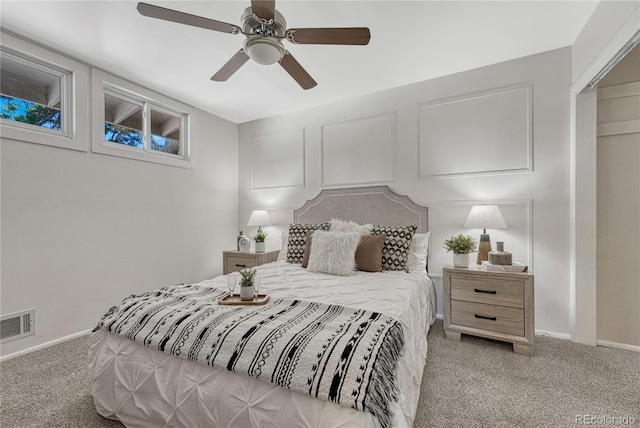 1906 S Vrain St, Denver, CO 80219 - carpeted bedroom featuring baseboards and ceiling fan