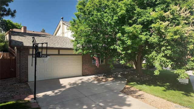 16639 E Berry Ln, Centennial, CO 80015 - view of property exterior featuring brick siding, concrete driveway, an attached garage, and a shingled roof