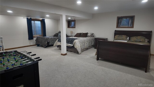 16639 E Berry Ln, Centennial, CO 80015 - carpeted bedroom with recessed lighting and baseboards