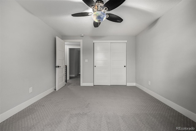 11861 E Yale Ct, Aurora, CO 80014 - unfurnished bedroom featuring carpet, a closet, and ceiling fan