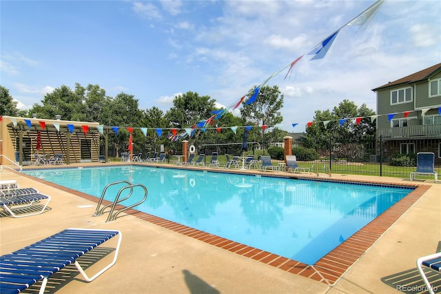 view of pool with a patio