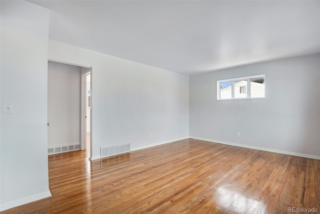 empty room featuring light hardwood / wood-style flooring