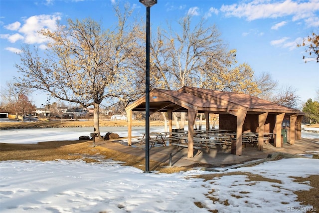 view of community with a gazebo