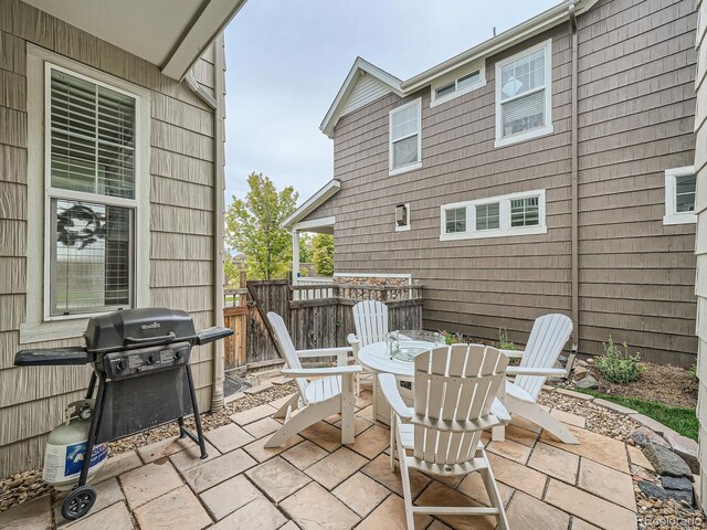 view of patio featuring area for grilling