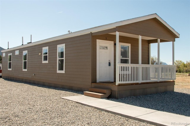 manufactured / mobile home with covered porch