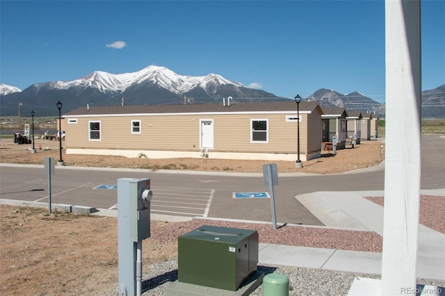 exterior space with a mountain view