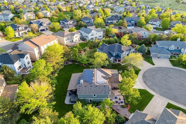 aerial view of residential area