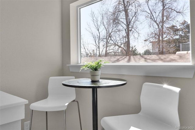 view of dining area