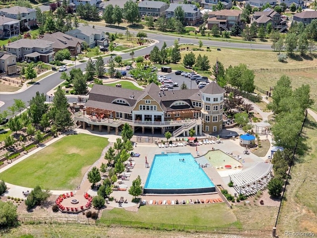7074 S Vandriver Ct, Aurora, CO 80016 - bird's eye view of a pool