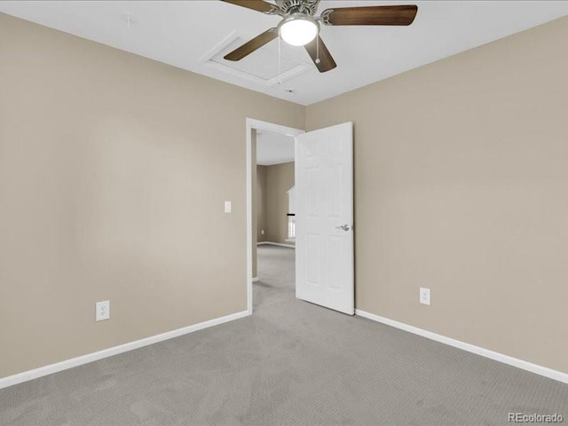 8906 Miners Dr, Highlands Ranch, CO 80126 - carpeted empty room with a ceiling fan and baseboards