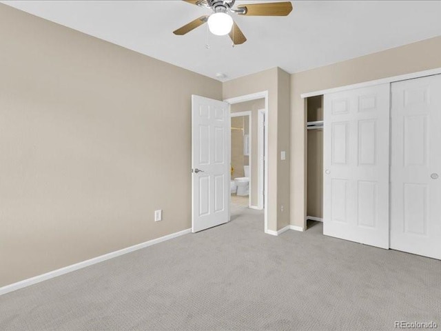 8906 Miners Dr, Highlands Ranch, CO 80126 - unfurnished bedroom featuring carpet floors, a closet, and a ceiling fan