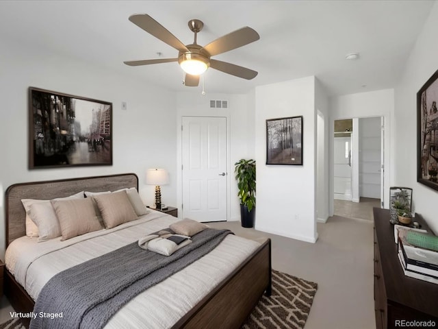 1062 Rockhurst Dr Unit 302, Highlands Ranch, CO 80129 - carpeted bedroom featuring ceiling fan and baseboards
