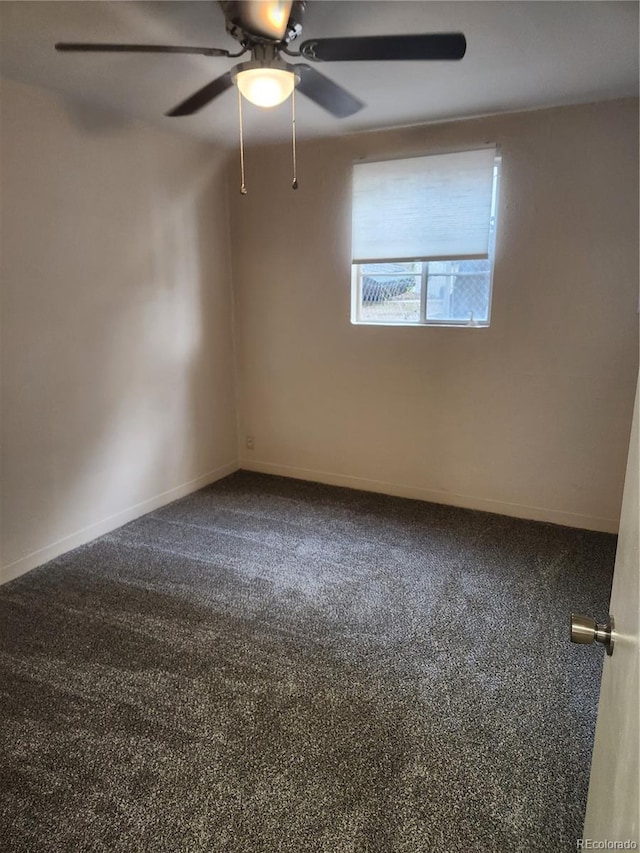 1822 E Pikes Peak Ave, Colorado Springs, CO 80909 - unfurnished room featuring baseboards, carpet flooring, and a ceiling fan